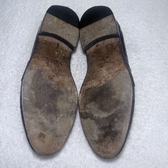 Johnston Murphy Men’s Black  Cellini Black Gator Print Tassel Loafer Shoe 8.5M - Picture 8 of 8